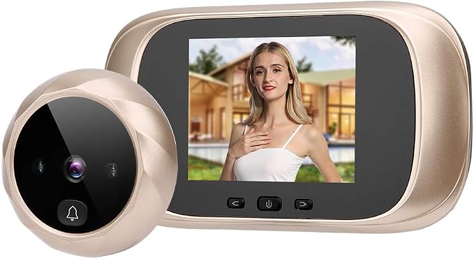 Tbest Digital Peephole Viewer Camera 2.8in TFT LCD Screen, IR Night Vision Doorbell Visual Door Viewer Fits 35-110mm Door Thickness 14-30mm Door Hole Cyclic Storage Camera
