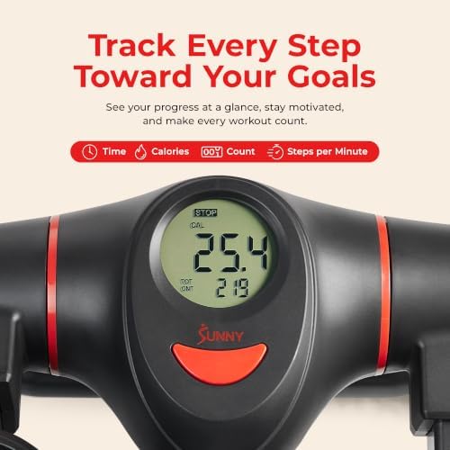 Sunny Health & Fitness Smart Power Stepper with Resistance Bands for Cardio