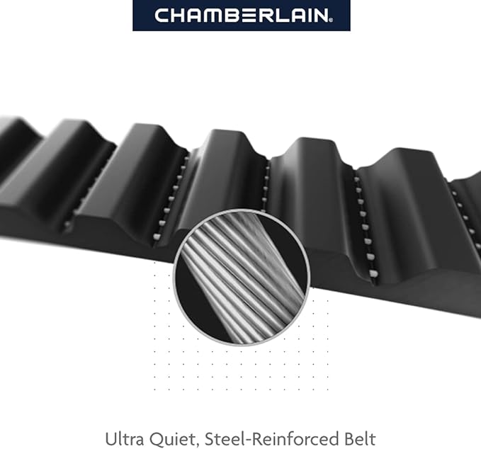 Chamberlain B4643T Smart Built in Camera-myQ Smartphone Controlled-Ultra Quiet, Strong Belt Drive, Blue Garage Door Opener