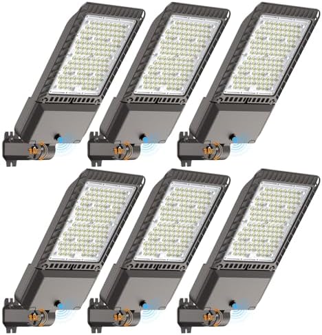 AIKVSXER 340W LED Parking Lot Light 85000LM Outdoor Street Lights 6 Pack