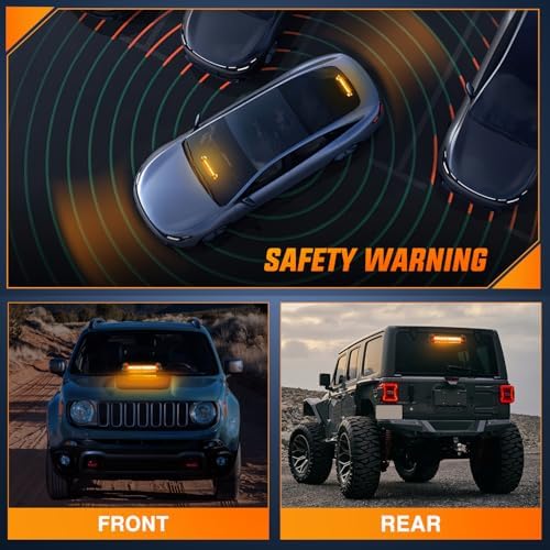 Nilight 12LED Traffic Advisor Strobe Light Bar Amber Hazard Safety