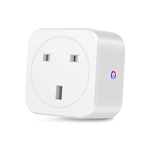 Matter Smart Plug Works with Homekit, Alexa, Google Home, App and Voice Control,UK Standard,16A