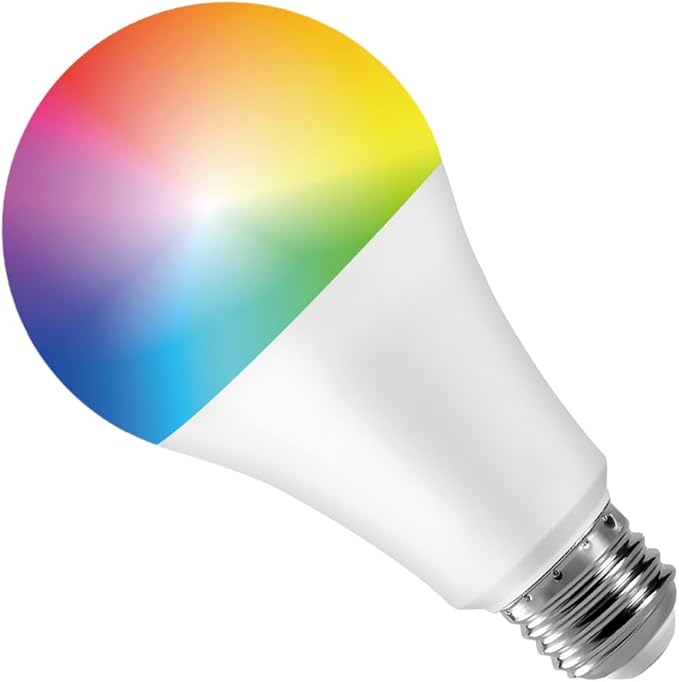 A21 WiFi Smart LED Bulb, 12W 1,000LM, WiFi Smart RGBCW, Alexa/Google/Siri Compatible, (2 Pack)