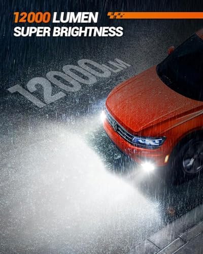 SEALIGHT 5202 LED Fog Light Bulbs, 12000LM 24W, 6500K Cool White (2 Pack)