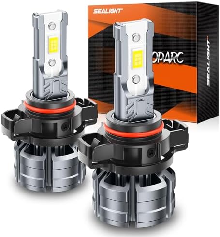 SEALIGHT 5202 LED Fog Light Bulbs, 24 CSP Chips 12000 Lumen 5202 LED Fog Lights, 800% Super Brighter 5201 PS24W Fog Lights for Car, 6500K Cool White, Plug-N-Play, Pack of 2