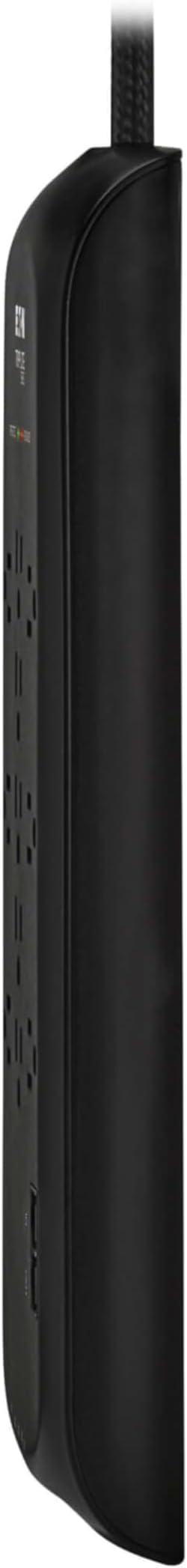 Eaton Tripp Lite Series Surge Protector Power Strip with Flat Plug Braided Extension Cord + Coax, Phone/Modem & Ethernet Ports, 4200 Joules, 8ft Cable, Manufacturer's (TLP118DBTELTV)