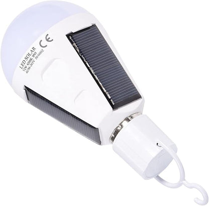 Ymiko Led Light Bulb, Smart Light Bulbs with Portable Design Solar Panel Indoor Outdoor Outdoor Lights for Stable and Bright Lighting (12W)