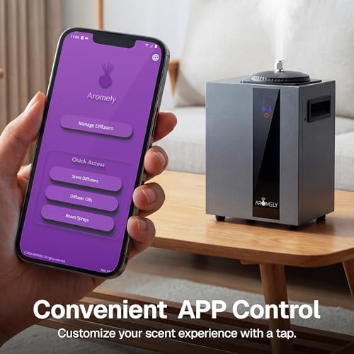 AROMELY ARO PRO HVAC Scent Diffuser – Nebulizing Waterless Diffuser – Black