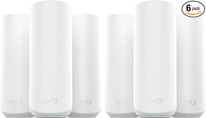 NETGEAR Orbi 360 Series Dual-Band WiFi 7 Mesh Network System for Home (RBE363) – Wireless Router (no Modem) + 2 Extenders, 5 Gbps, Covers 6,000 sq.ft., 70 Devices, 2.5GB Internet Port, BE5000