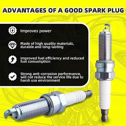 Set of 4 Ignition Coils Pack UF816 27300-2E601 & 4 PCS Iridium Spark Plugs