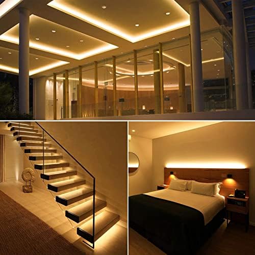 24V COB LED Strip Light Warm White 3000K 5M/16.4ft 2400LEDs 4500Lm