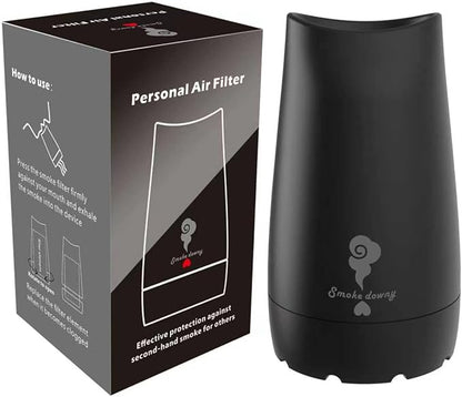 Personal Air Purifier, Pocket Size Portable with Replaceable Filter, Biodegradable, Reusable Up to 500 Uses