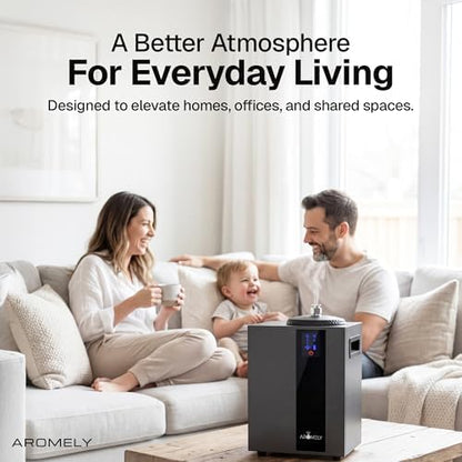 AROMELY ARO PRO HVAC Scent Diffuser – Nebulizing Waterless Diffuser – Black