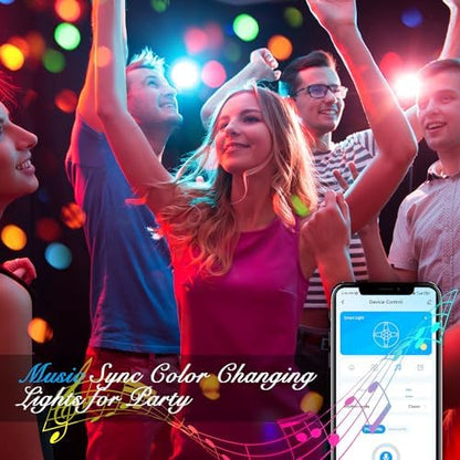 DAYBETTER Led Strip Lights 100 ft Smart with App Remote Control, 5050 RGB for Bedroom, Living Room, Home Decoration, Music Sync Color Changing for Room Party(2 Rolls of 50 ft) (Pack of 2)