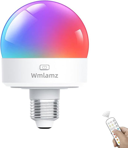 Rechargeable Smart Light Bulbs, with Remote E26/E27 LED Emergency Lightbulbs RGBCW Color with Timer Dimmable for Wall Wireless Sconce (Color : 1 Packs)