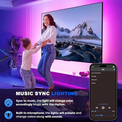 Neon RGB Rope Lights,IP67 Waterproof,Flexible Led Rope Lights,Control with App/Remote,Music Sync,for Gaming Room Living Bedroom Wall Decor (20FT)