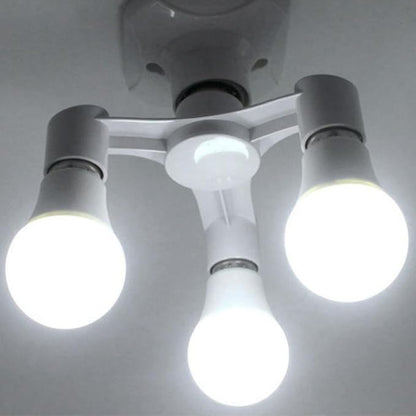 3 In 1/4 In 1/5 In 1 E27 To E27 Base Socket Splitter LED Light Lamp Bulb Holder Smart Lighting Accessories - (Color: 5E27)