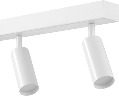 Globe Electric 64000120 28" 4-Light LED Integrated Track Lighting, Matte White, Adjustable Pivoting Track Heads, 37W, 1600 Lumens, 3000 Kelvin, Dimmer Switch Compatible, Modern Ceiling Fixture