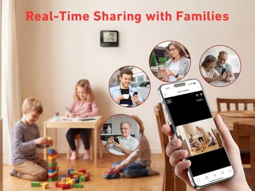 Indoor Camera with Temperature & Humidity Monitor, 4k Indoor WiFi Nanny Cam with Motion Detection, Night Vision, Live View by App, Security Camera for Home, Office, Greenhouse, Garage