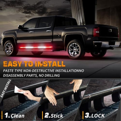 XRIDONSEN 2X 60 inch Running Board Emergency Lights 720 LED Strobe Lights