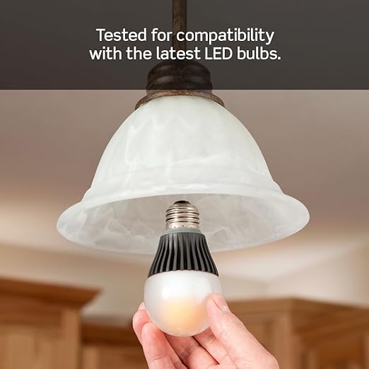 Leviton SureSlide Dimmer Switch for Dimmable LED, Halogen and Incandescent Bulbs, 6672-1LT, Light Almond