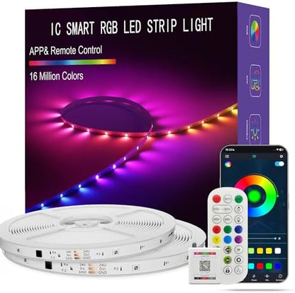 Led Lights for Bedroom 130FT Smart IC+RGB Strip Lights