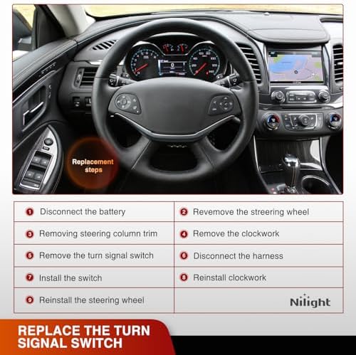 Nilight Turn Signal Switch Compatible with 2006-2013 Chevy Impala