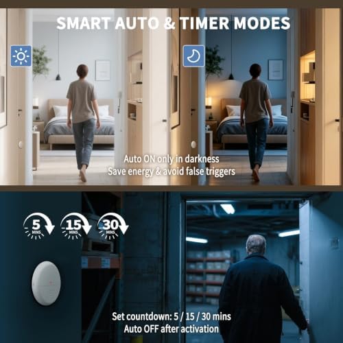 NineLeaf Wireless Motion Sensor WiFi Outlet 260FT Remote Smart Switch | App Control, Adjustable Sensing Mode, WIFI Auto Control Lights Fan Appliances, No Wiring,Garage,1Sensor 4Plugs