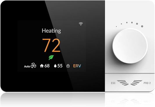 Wi-Fi Smart Thermostat Programmable - Compatible with Alexa, Google Assistant - High Rise 3 Speeds Fan Coil - ERV/HRV On/Off - Smart Life, Tuya APP - ESC PRO 2, Small