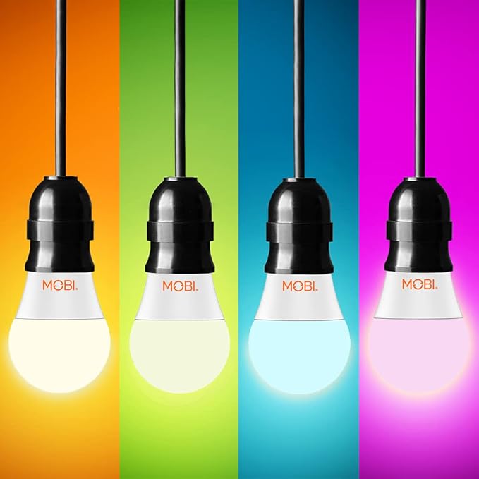 MOBI Smart LED Light Bulb 6-Pack Wi-Fi Multi-Color Changing Light Bulb for Home Bedroom