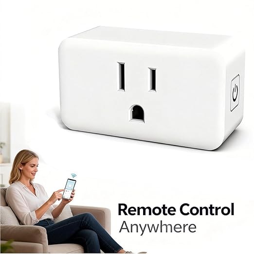 Smart Plug Home Wi-Fi Outlet: Smart Home Compatible with Alexa Echo Google Home & IFTTT No Hub Required Remote Control 16A UL Certified for Devices Scheduling & Family Safety