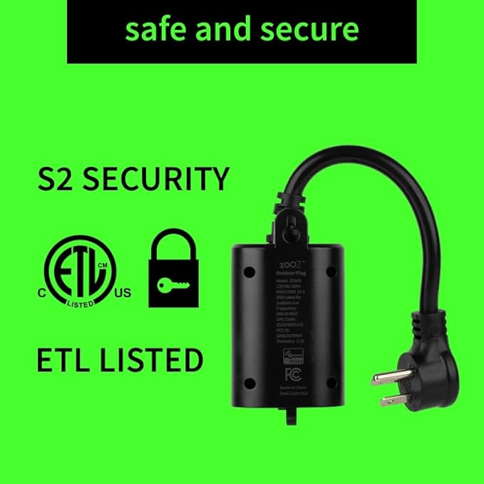Zooz 700 Series Z-Wave Plus Outdoor Single Plug ZEN05 | Hub Required | Works with the Z-Box Hub, Home Assistant, and Hubitat