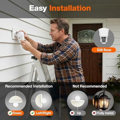 Sylvania A19 Dusk to Dawn LED Light Bulb with Motion Sensor, 8.5W = 60W, Frosted Finish, 90 CRI, Security/Safety Bulb, Damp-Rated, 5000K, Daylight - 2 Pack (42711)