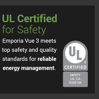 Emporia Vue 3 Commercial 3-Phase Smart Energy Monitor - Business and Home Automation Device with Real Time Electricity Usage Monitor, Power Consumption Meter, Solar and Net Metering