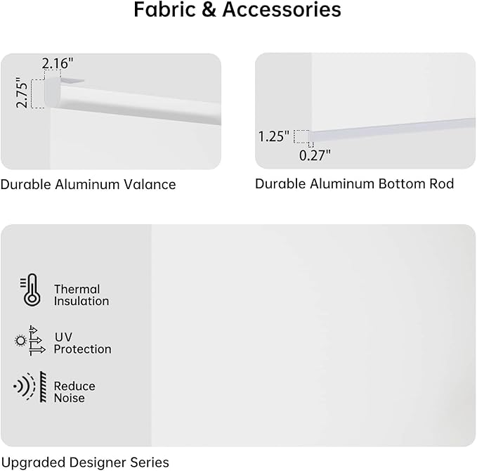 Motorized Coupled Shades, Falme Resistant Smart Solar Shades for Large Windows Automatic Blinds Compatible with Alexa, Electric Roller Blinds Customized for Home Office(1% Openness White)