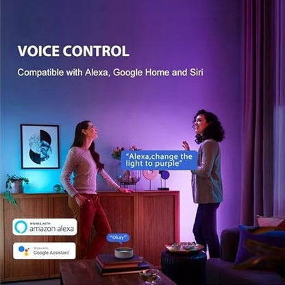 Homekit E12 Smart Light Bulb Dimmable RGBCW Works with Apple Homekit Siri Voice Control