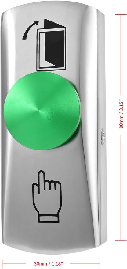 Access Control System Kit with IP68 Waterproof Metal Touch Keypad, 1200LB Magnetic Lock, Zinc Alloy Exit Button, 2 Remote Controls and Tuya App Remote Access