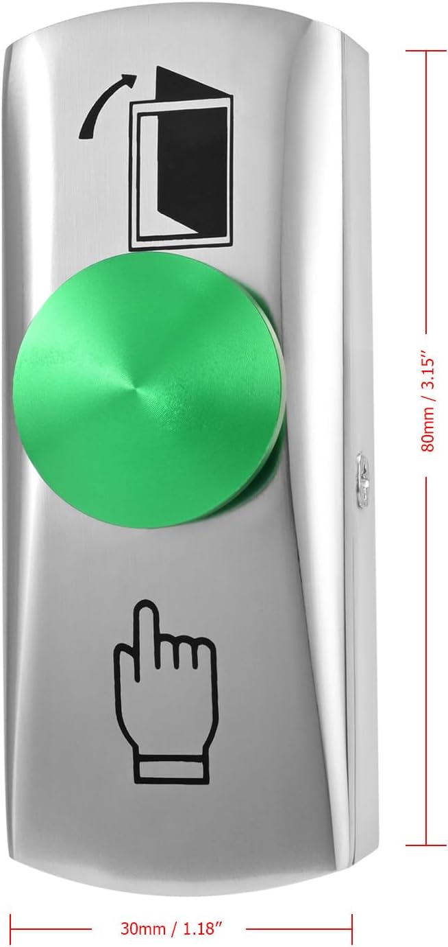 Access Control System Kit with IP68 Waterproof Metal Touch Keypad, 600LB Magnetic Lock, Zinc Alloy Exit Button, 2 Remote Controls and Tuya App Remote Access