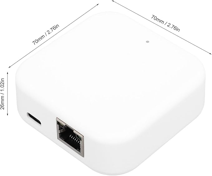 Luocute Smart, WiFi Smart Home Hub with RJ45 Wired Connection, for Entry Lock Speaker and Remote Control via Mobile App