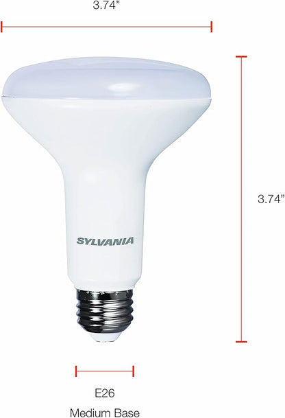 Sylvania Flood BR30 LED Light Bulb, 100W = 15.5W, Dimmable, 10 Year, 1450 Lumens, 5000K, Daylight - 6 Pack (41256)