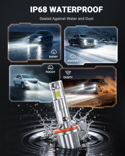 SEALIGHT 880 LED Fog Light Bulbs, 885 893 899, 6500K White, 17000LM