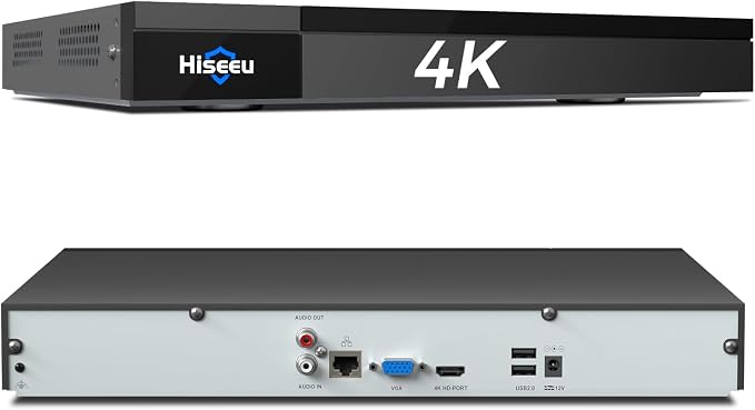 Hiseeu 4K 32 Channel PoE NVR Network Video Recorder for Security Camera System, Support 4K/5MP/4MP/3MP/1080P PoE Camera, Motion Detect,24/7 Recording, Smart Playback, No Hard Drive