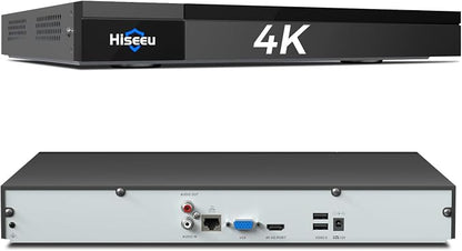 Hiseeu 4K 32 Channel PoE NVR Network Video Recorder for Security Camera System, Support 4K/5MP/4MP/3MP/1080P PoE Camera, Motion Detect,24/7 Recording, Smart Playback, No Hard Drive