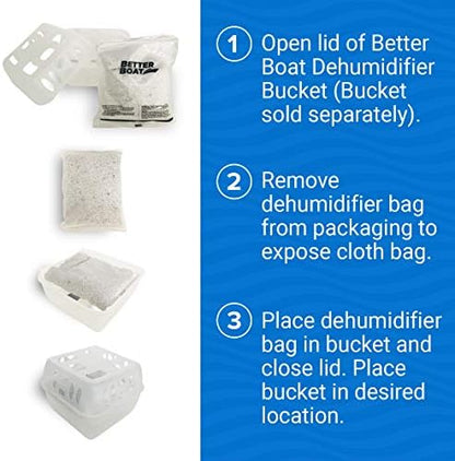 4 Pack Moisture Absorber Refill Bags, Unscented and Fragrance-Free Pellet