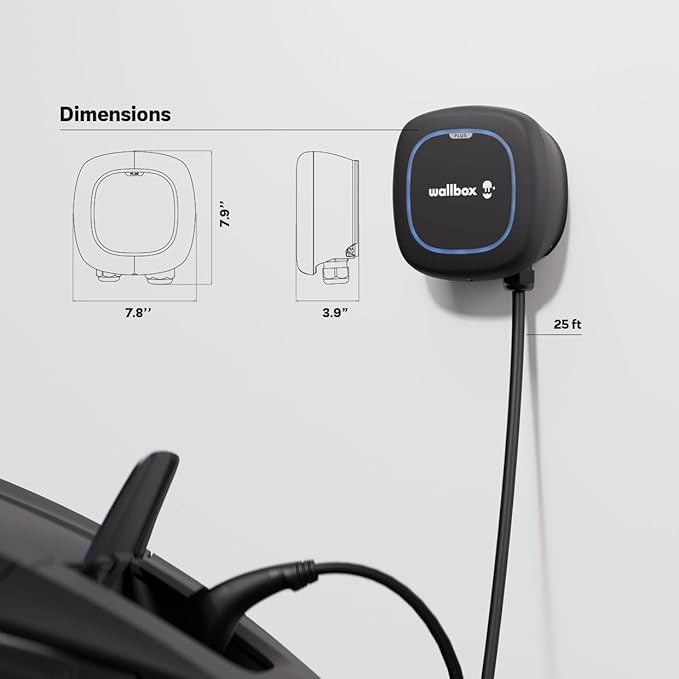 Wallbox Pulsar Plus Level 2 Ev Charger 48A, Electric Car Charger EVSE J1772