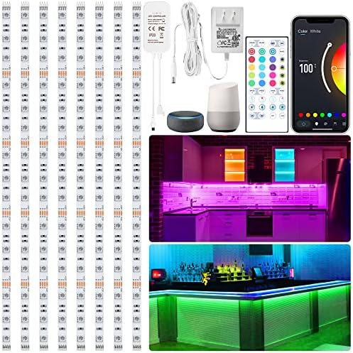 maylit 8 PCS 3.3FT Smart RGB Under Cabinet Lights Kit