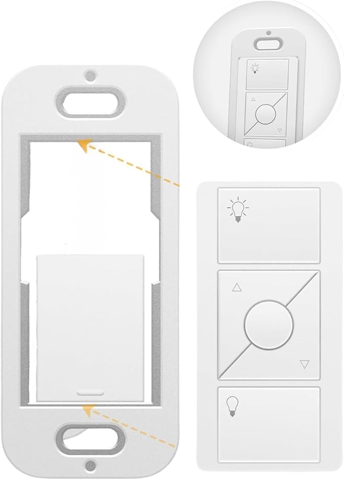 SplashNColor Wallplate Brackets for Lutron Caseta Pico Remote, 1-Pack – Seamless Remote Snap-in Installation Wall Bracket for Lutron Smart Switch, Durable Wall Mount Design for Lutron Pico Remote