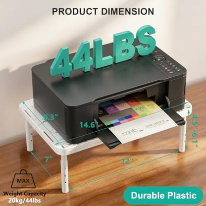 WALI Computer Monitor Stand for Desk, Adjustable Laptop Riser, up to 44 lbs