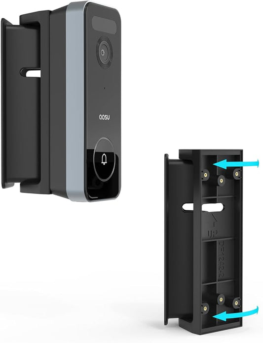 Holder for aosu Doorbell Camera Ultra V8S1AX11, Adjustable 0 to 90°Angle Mount for aosu Doorbell SE V8E2CA11, Corner Mount Wall Plate Mounting Bracket Kit Stand for aosu Doorbell Camera Ultra/SE/Pro