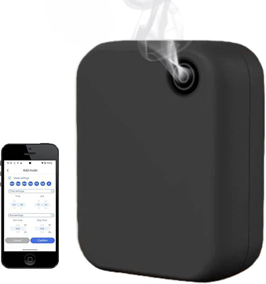 Waterless Essential Oil Diffuser for Home and Commercial Use, Up to 35000 ft³ 160 mL Capacity, Aromatherapy Scent Diffuser for Large Rooms, Smart Scent Air Machine, A1000 (Black)